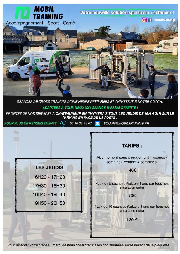 Mobil Training tous les jeudis soirs